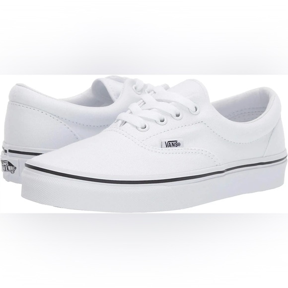 Vans Era True White Canvas Unisex Low Profile Skate Shoes Size W8/M6.5 - Picture 4 of 15